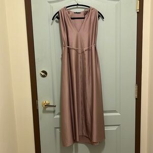 Zara Satin Dress with Open Back a271